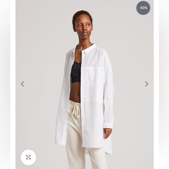 Gai + Lisva Annie shirt Pink Oversized Tunic Organic Cotton Lagenlook Size 40 - Picture 9 of 12